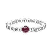 Berry Agate Single Gemstone Bead Bracelet