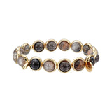 Black Moonstone Polished Gemstone Bead Bracelet 8 mm