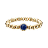 Blue Agate Single Gemstone Bead Bracelet 8 mm