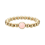 Blush Jade Single Gemstone Bead Bracelet 8 mm