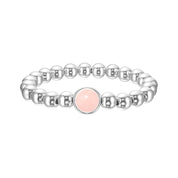 Blush Jade Single Gemstone Bead Bracelet 8 mm