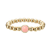 Blush Jade Single Gemstone Bead Bracelet 8 mm