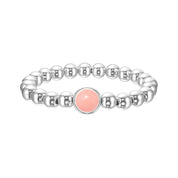 Blush Jade Single Gemstone Bead Bracelet 8 mm