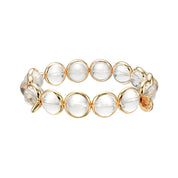 Clear Quartz Gemstone Bead Bracelet 10 mm