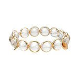 Clear Quartz Gemstone Bead Bracelet 10 mm