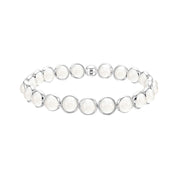 Clear Quartz Mini Gemstone Bead Bracelet 6 mm