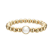 Clear Quartz Single Gemstone Bead Bracelet 8 mm