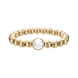 Clear Quartz Single Gemstone Bead Bracelet 8 mm