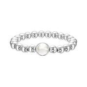 Clear Quartz Single Gemstone Bead Bracelet 8 mm