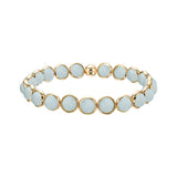 Cloudy Blue Jade Mini Gemstone Bead Bracelet (website only) 6 mm