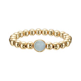 Cloudy Blue Jade Single Gemstone Bead Bracelet 8 mm