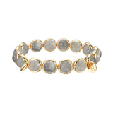 Cloudy Quartz Gemstone Bead Bracelet 8 mm