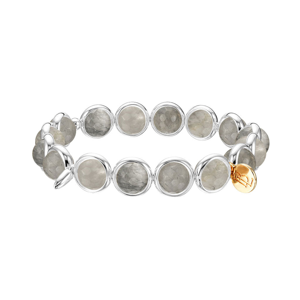 Cloudy Quartz Gemstone Bead Bracelet 8 mm
