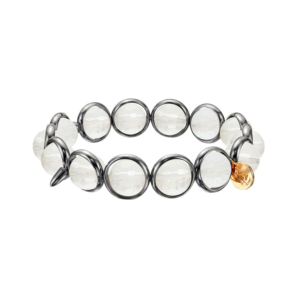 Crystal Faceted Gemstone Bead Bracelet 10 mm
