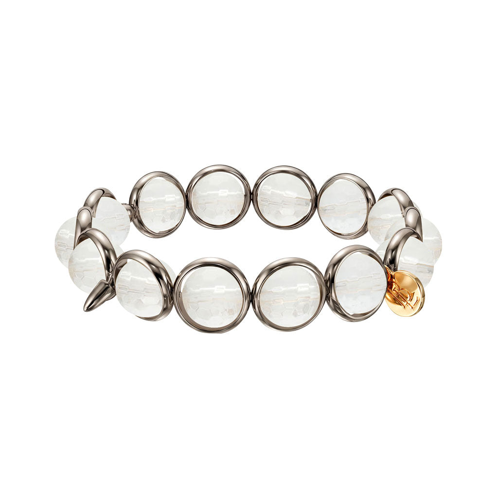 Crystal Faceted Gemstone Bead Bracelet 10 mm