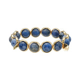 Dumortierite Polished Gemstone Bead Bracelet 10 mm