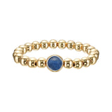 Dumortierite Polished Single Gemstone Bead Bracelet