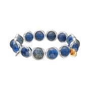 Dumortierite Polished Gemstone Bead Bracelet 10 mm