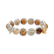 Fossil Coral Polished Gemstone Bead Bracelet 10 mm
