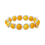 Golden Yellow Jade Gemstone Bead Bracelet 10 mm