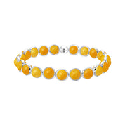 Golden Yellow Jade Mini Gemstone Bead Bracelet 6 mm