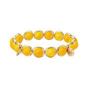 Golden Yellow Jade Gemstone Bead Bracelet 8 mm