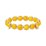 Golden Yellow Jade Gemstone Bead Bracelet 8 mm