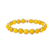 Golden Yellow Jade Mini Gemstone Bead Bracelet 6 mm
