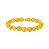 Golden Yellow Jade Mini Gemstone Bead Bracelet 6 mm