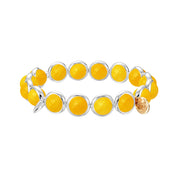 Golden Yellow Jade Gemstone Bead Bracelet 8 mm