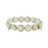 Green Angelite Gemstone Bead Bracelet 10 mm