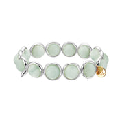 Green Angelite Gemstone Bead Bracelet 10 mm