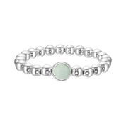 Green Angelite Single Gemstone Bead Bracelet 8 mm