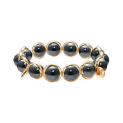 Hematite Polished Gemstone Bead Bracelet 10 mm