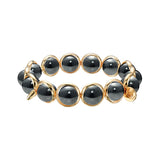 Hematite Polished Gemstone Bead Bracelet 10 mm