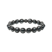Hematite Gemstone Beaded Bracelet (men's) 8 mm