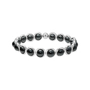 Hematite Gemstone Beaded Bracelet (men's) 8 mm