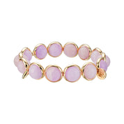 Kunzite Quartz Gemstone Bead Bracelet 10 mm