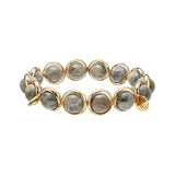 Labradorite Polished Gemstone Bead Bracelet 10 mm