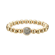 Labradorite Single Gemstone Bead Bracelet