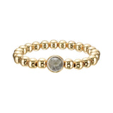 Labradorite Single Gemstone Bead Bracelet
