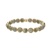 Labradorite Mini Faceted Gemstone Bead Bracelet 6 mm