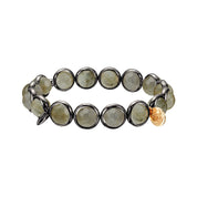 Labradorite Faceted Gemstone Bead Bracelet 8 mm