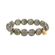 Labradorite Faceted Gemstone Bead Bracelet 8 mm