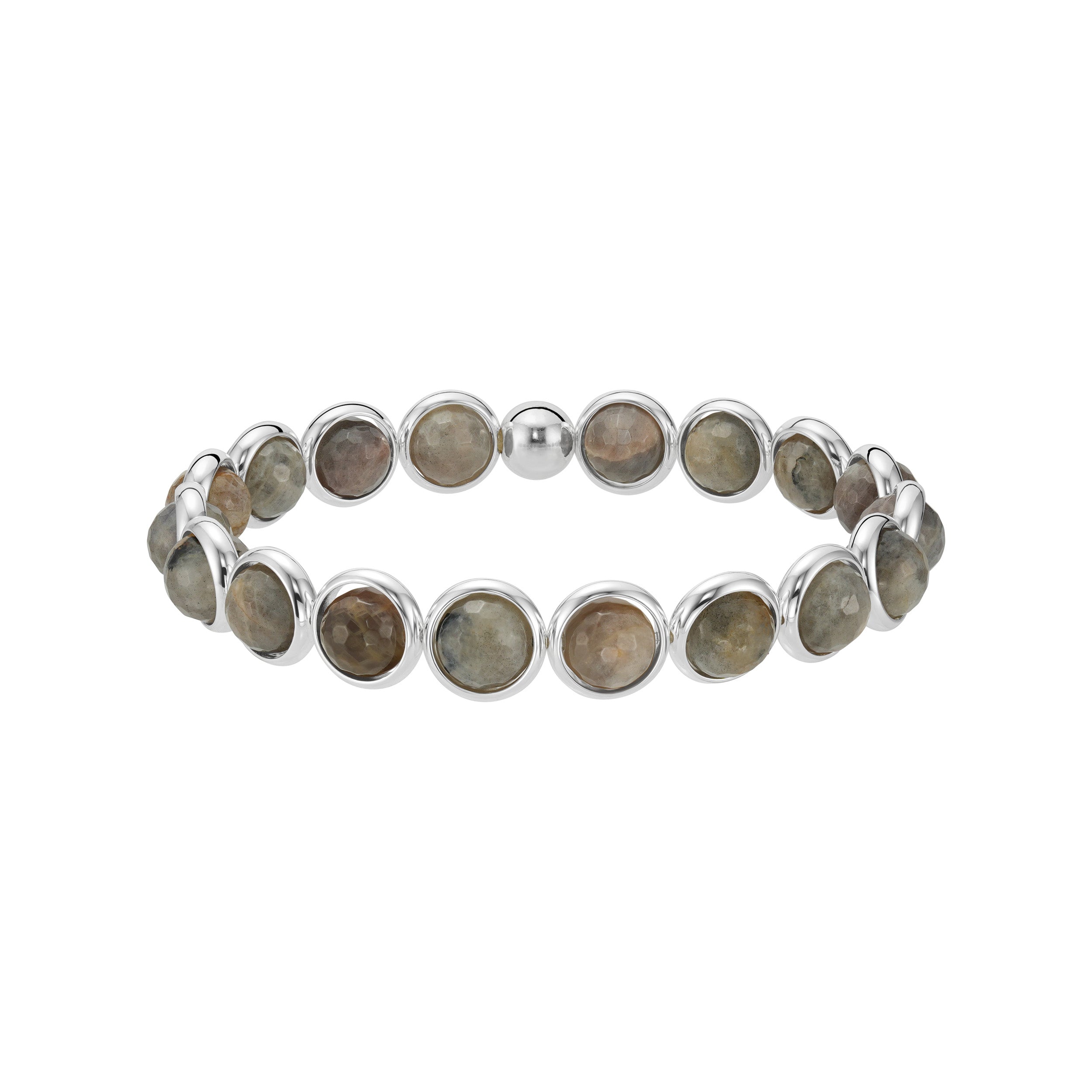 Labradorite Gemstone Beaded Bracelet (men's) 8 mm
