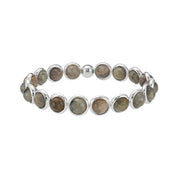 Labradorite Mini Faceted Gemstone Bead Bracelet 6 mm