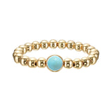 Light Blue Turquoise Single Gemstone Bead Bracelet 8 mm
