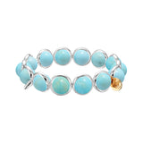Light Blue Turquoise Gemstone Bead Bracelet 10 mm