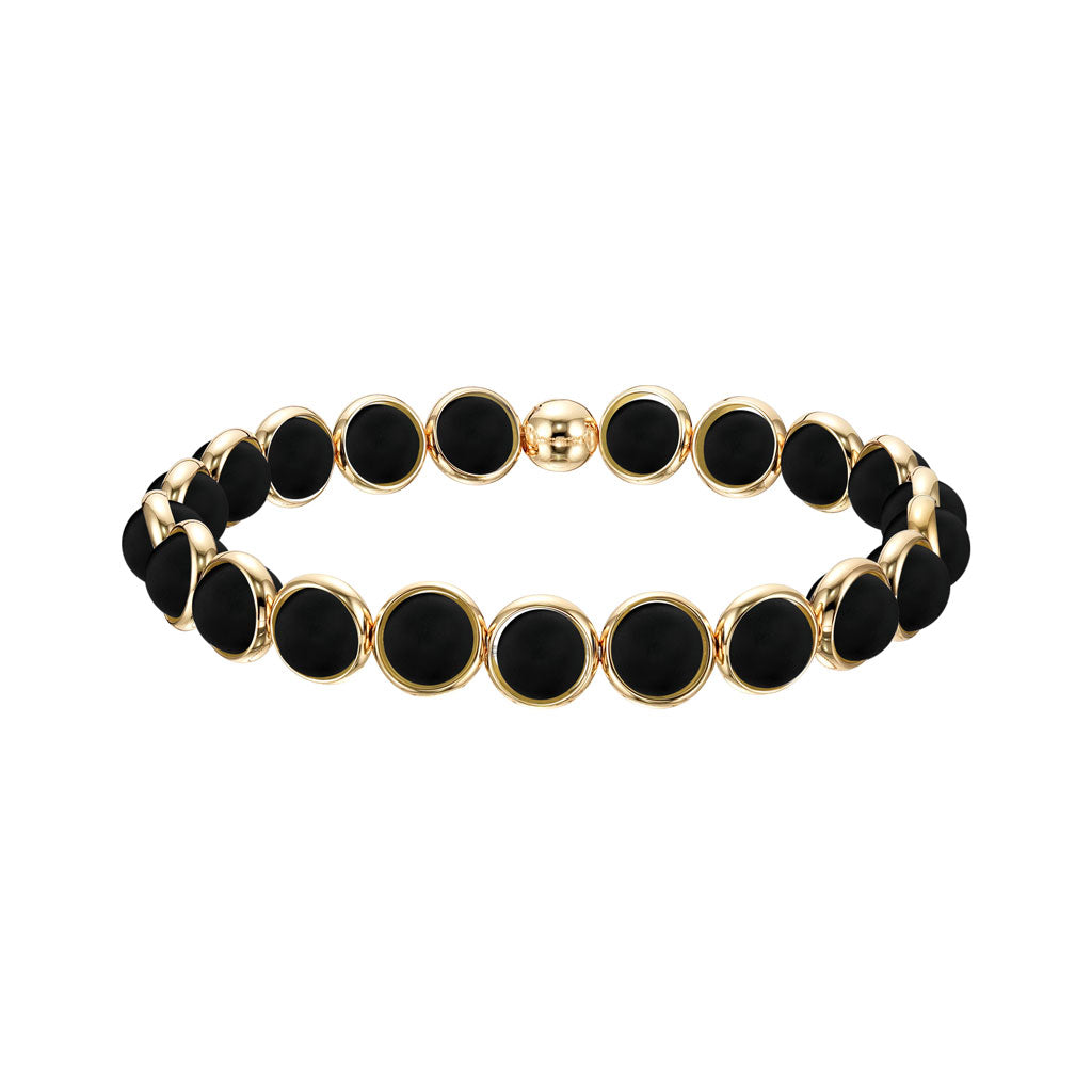 Matte Onyx Mini Gemstone Bead Bracelet 6 mm
