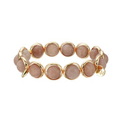 Matte Sunstone Gemstone Bead Bracelet 8 mm